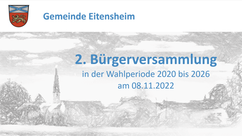 Bürgerversammlung vom 08.11.2022