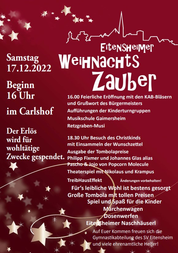 Plakat Eitensheim Weihnachtszauber