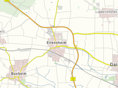 Karte von Eitensheim BayernAtlas