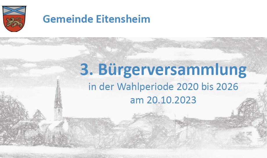 Bürgerversammlung vom 20. Oktober 2023