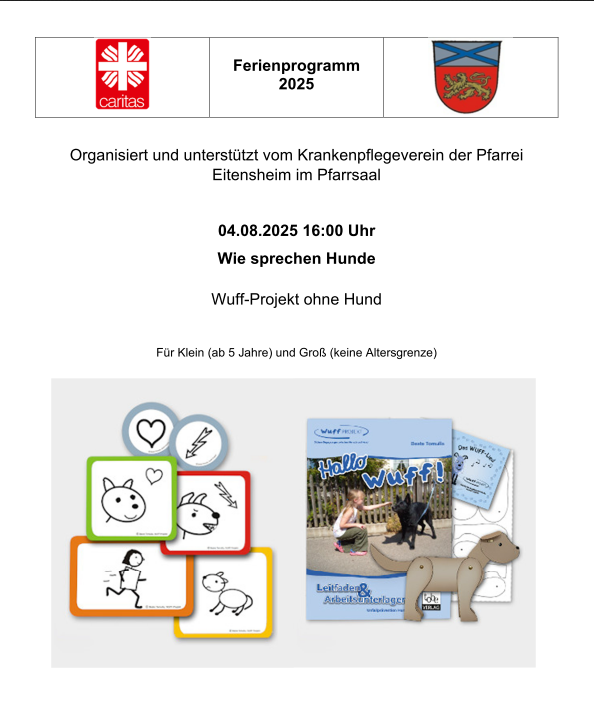 Wuff-Projekt Ferienprogramm 2025