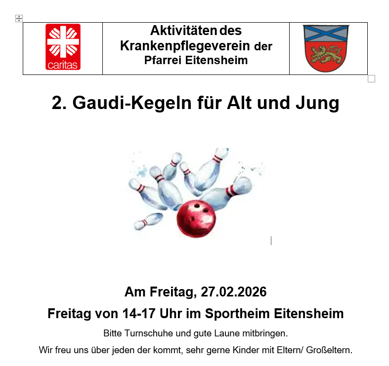 2. Gaudi-Kegeln für Alt und Jung